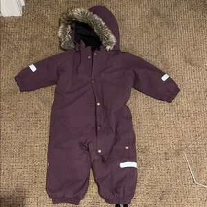 Polarn O. Pyret Purple Kids One Piece snow suit